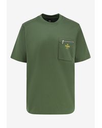 Fendi Cotton T-shirt in Yellow for Men | Lyst