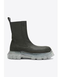 Rick Owens Creeper Bozo Tractor Leather Boots in Black for Rick Owens Creeper Bozo Tractor Leather Boots in Black for