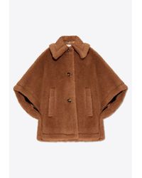 Max Mara Camel Teddy Tenebre 4 Cape in Natural | Lyst