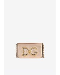 Portefeuille Dolce & Gabbana Jaune Clutch - Logo, Fermeture éclair, Cuir, Fait En Italie, Neuf Avec étiquettes