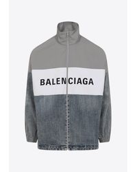 Balenciaga Logo Zip Up Track Jacket for Men | Lyst Balenciaga Logo Zip Up Track Jacket for Men | Lyst