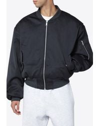Entire studios Moto Bomber Jacket in Black for Men | Lyst