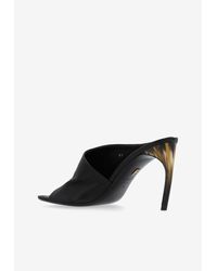 Ferragamo Nymphe 85 Black Leather Sandals | Lyst