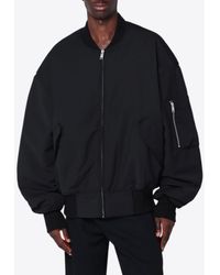 Entire studios Moto Bomber Jacket in Black for Men | Lyst