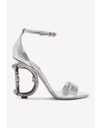 Dolce & Gabbana 105 Leopard Print Baroque Dg Sandals in Red