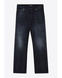 Balenciaga Relief Stitching Jeans in Gray for Men | Lyst