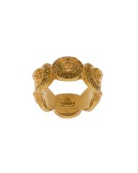 Versace - Metallic Medusa Ring - Lyst