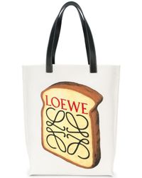 Loewe - White Toast Printed Tote - Lyst