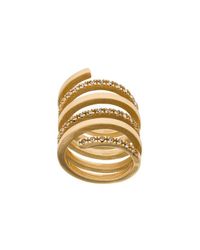 FEDERICA TOSI - Metallic Twirl Spiral Ring - Lyst