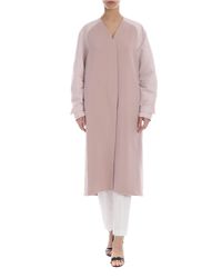 Pinko Powder Pink Coat With C-clique Print