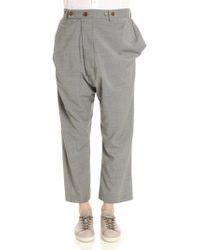 Vivienne Westwood Gray Grey Low Crotch Trousers for men