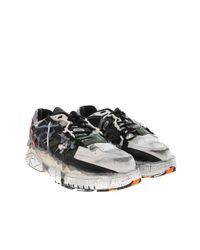 maison margiela fusion leather and mesh trainers
