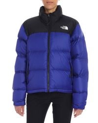The North Face Synthetic Blue And Black Nuptse Down Jacket Lyst The North Face Synthetic Blue And Black Nuptse Down Jacket Lyst