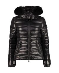 moncler black fur jacket