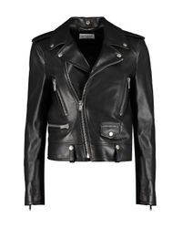ysl leather jacket womens