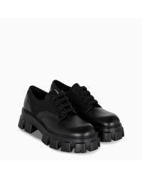 Prada Leather Monolith Shoes in Nero (Black) for Men | Lyst