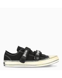 palm angels black logo vulcanized sneakers