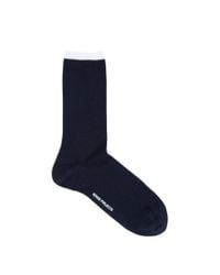 Norse Projects Blue Socks Bjarki Mixed Stiched Dark Navy for men