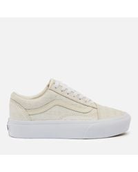 vans old skool platform cream