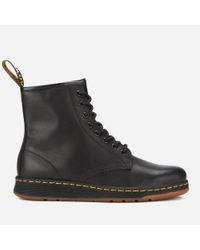 Dr. Martens Black Newton Lite Leather 8-eye Boots