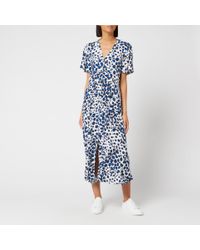 brushed leopard button dress