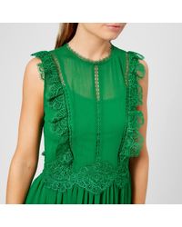 ted baker frill lace midi dress