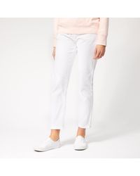 levis white crop jeans