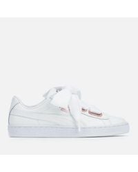 puma basket heart leather