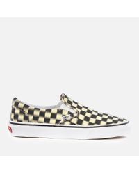 farvel Addition Odysseus Vans Canvas Classic Blur Check Slip On Sneakers in Black for Men - Lyst