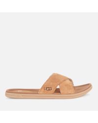 tan brookside slide sandals