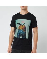Peach Photo T-shirt in Black for Men 
