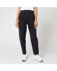 tommy jeans high rise tapered tj silver lt