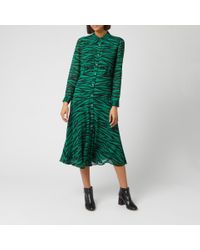 Whistles green tiger dress Clearance