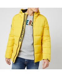 superdry yellow coat
