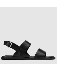 clarks black flat sandals