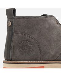 Superdry Suede Chester Chukka Boots in Grey (Grey) for Men - Lyst