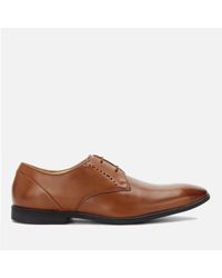 Clarks Bampton Lace Leather Derby Shoes in Tan (Brown) for Men - Lyst