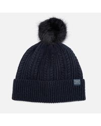 Joules French Navy Knitted Bobble Hat 