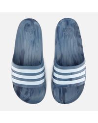 adidas Duramo Slide Sandals in Blue for Men - Lyst