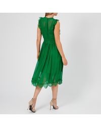 ted baker porrla frill lace midi dress