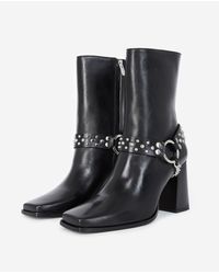 Botas negras tacón piel pedrería amovible The Kooples de Cuero de color  Negro | Lyst