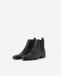 The Kooples Leer Zwartleren Platte Chelsea Boots in het Zwart voor heren -  Lyst