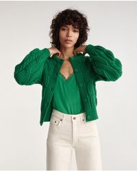 The Kooples France - Cardigan court rouge Fleur de lys