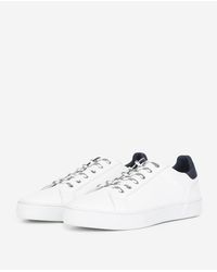 Zapatillas blancas piel lengüeta azul The Kooples de Denim de color Blanco  para hombre | Lyst