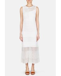 Proenza Schouler - White Sleeveless Crewneck Patch Knit Dress - Lyst