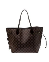 Louis Vuitton Brown Damier Ebene Canvas Neverfull Mm Bag