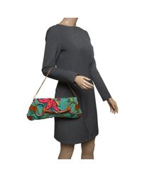 Gucci Multicolor Fabric Limited Edition Tom Ford Horsebit Chain Clutch