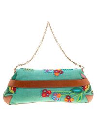 Gucci Multicolor Fabric Limited Edition Tom Ford Horsebit Chain Clutch