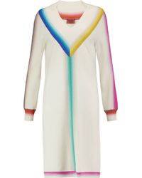 Missoni White Rib-trimmed Wool Dress