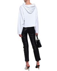 RTA Angel French Cotton-terry Hooded Sweatshirt White